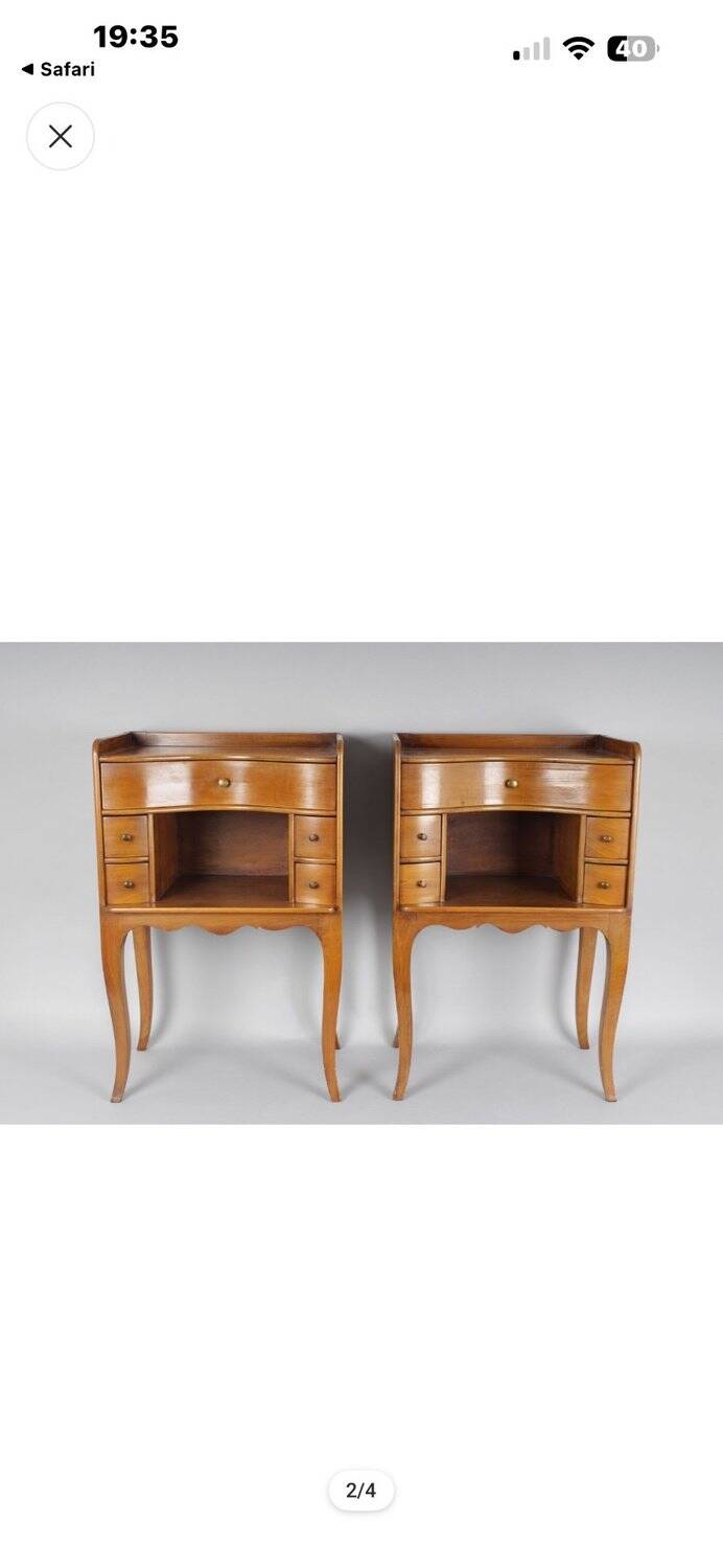 Pair of Louis XV style bedside tables.
