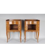 Pair of Louis XV style bedside tables.