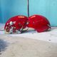 A unique, one-of-a-kind artist-made ceramic floor lamp