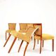 Vintage dining chairs art deco geometric jacquard set of 6