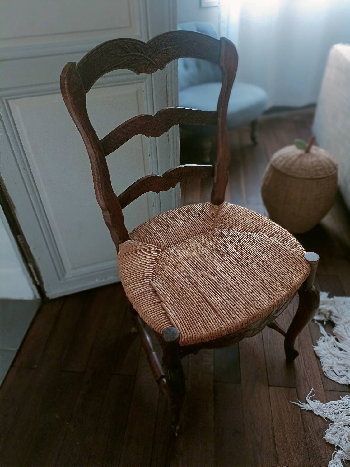 Rustic straw chair