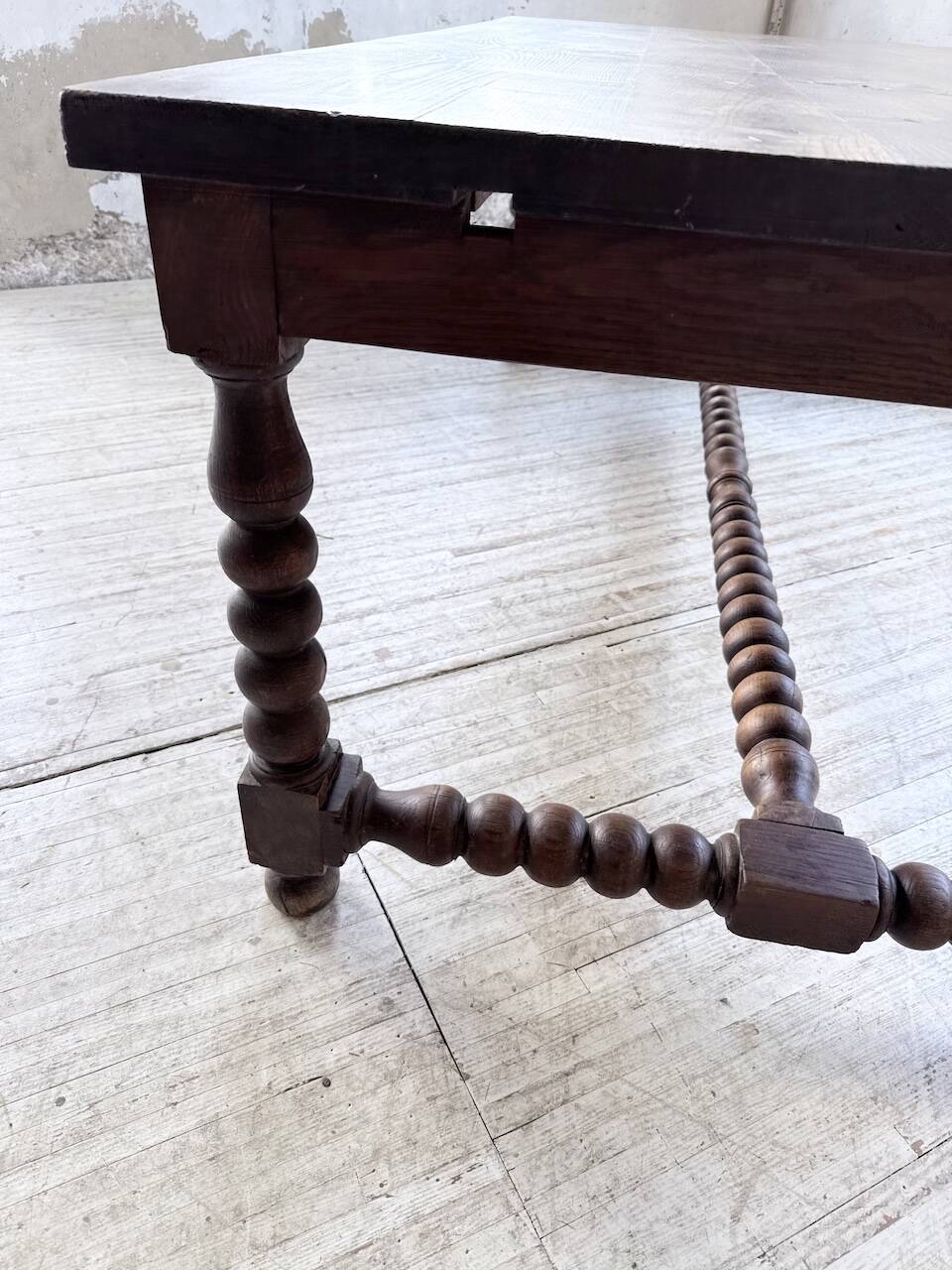 Solid oak table 1900 drapery style XL 280cm with extensions