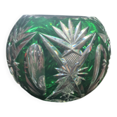 Vase boule cristal taillé