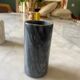 Series of 3 vintage marble candle holders