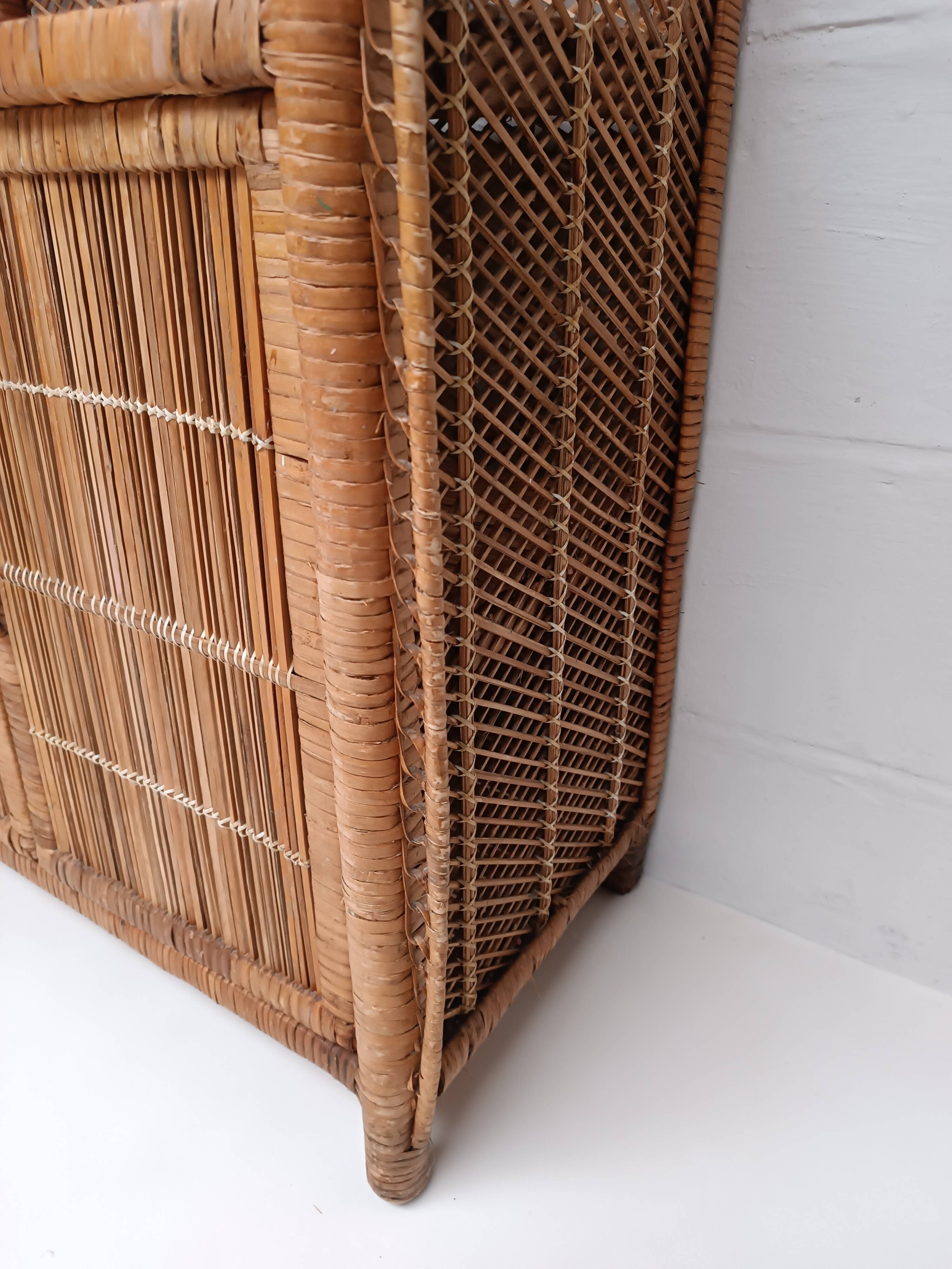 Vintage Rattan Bookcase