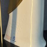 Beautiful Italian porcelain lamp from Florence, by Campostrini & Trallori, in the shape of a stork