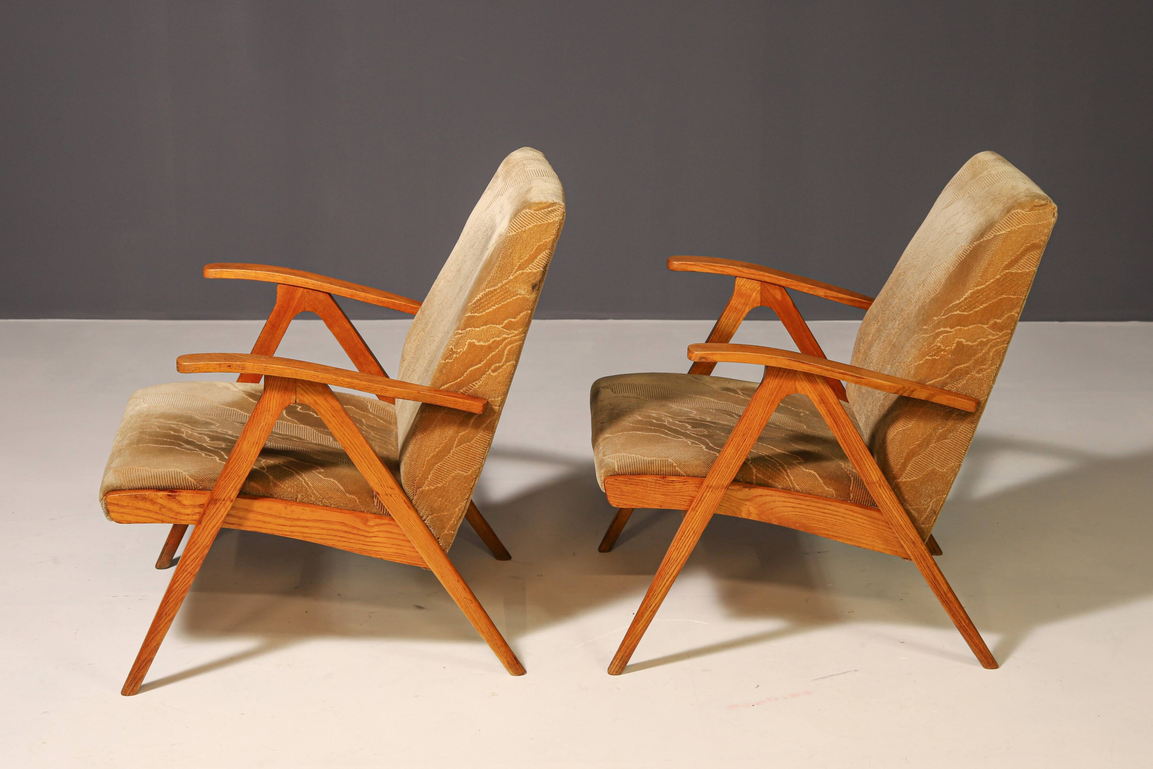 Pair of Czechoslovak armchairs, 1960's