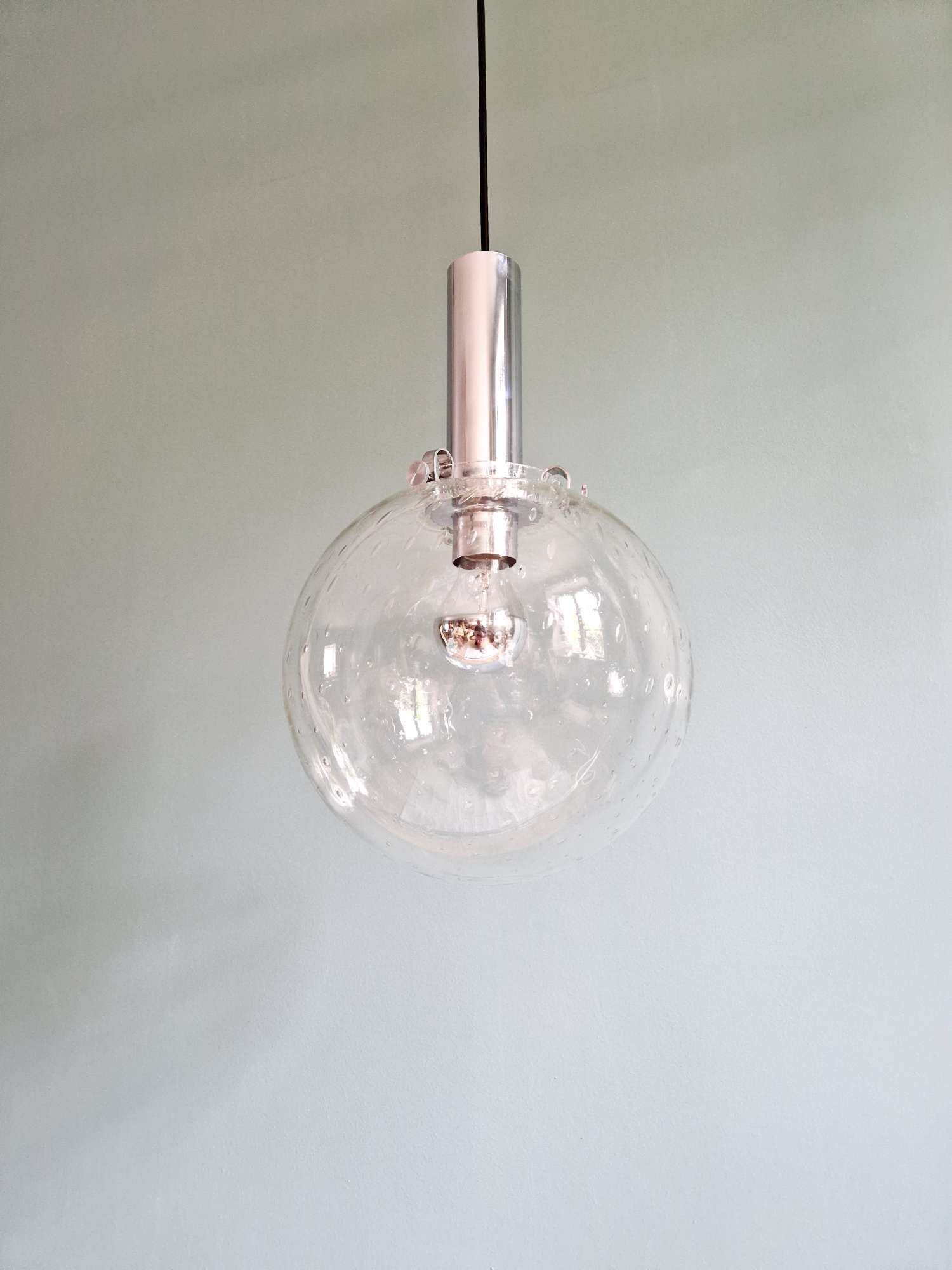 Suspension Space Age in blown bubble glass, 1970s