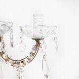 A pair of crystal sconces, France.