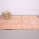 Tapis marocain vintage en laine rose