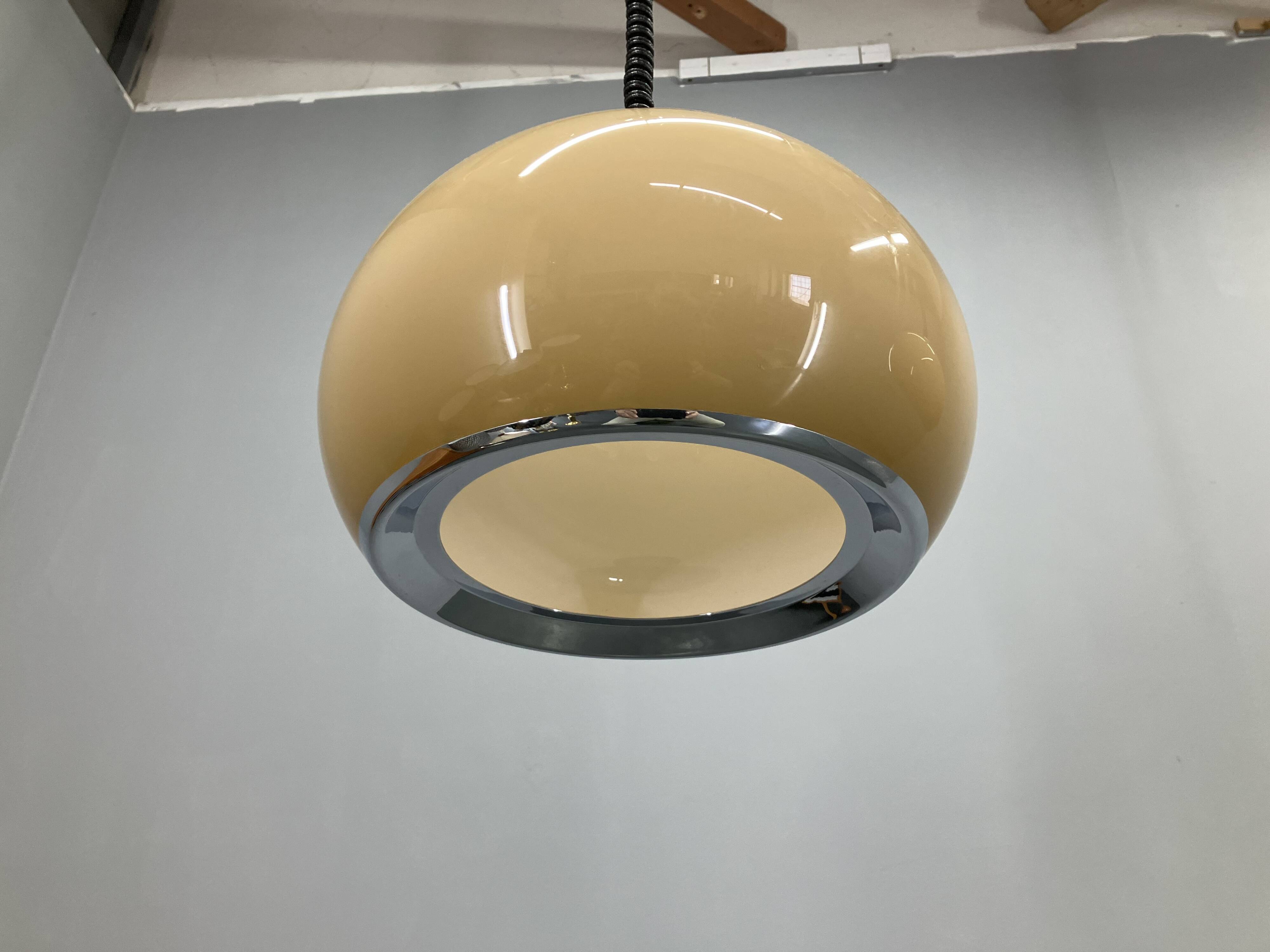 Vintage pendant light designed by Harvey Guzzini for Meblo, Italy, 1970s