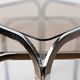Pair of chrome nesting tables with smoked glass tops