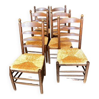 6 chaises  de ferme