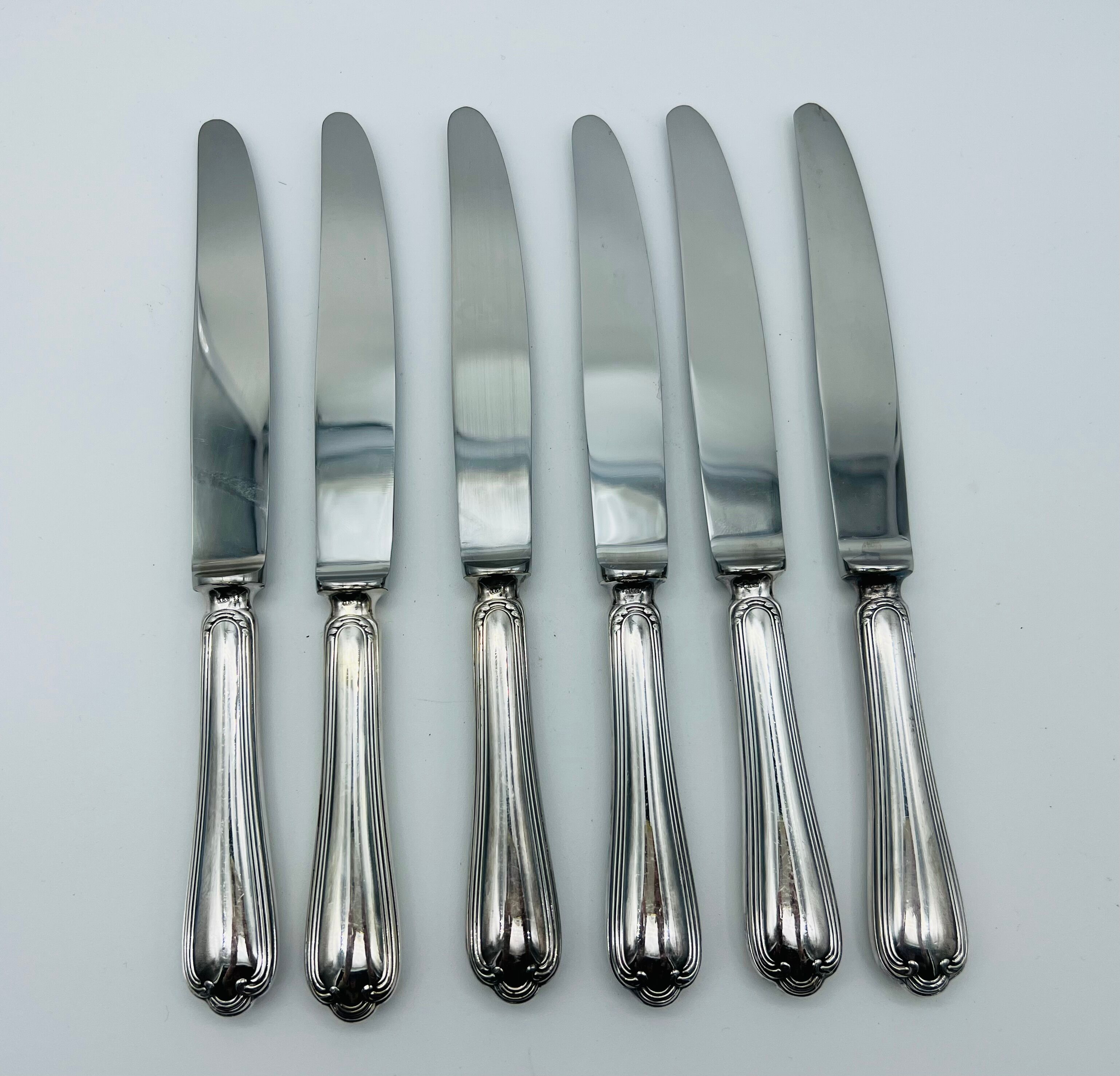 Ercuis 6 spoons dessert model sully silver metal