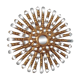 Golden wooden sun mirror 30cm