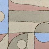 Peinture à l’huile abstraite contemporaine « Pink District » de l’artiste britannique Lloyd Durling, encadrée