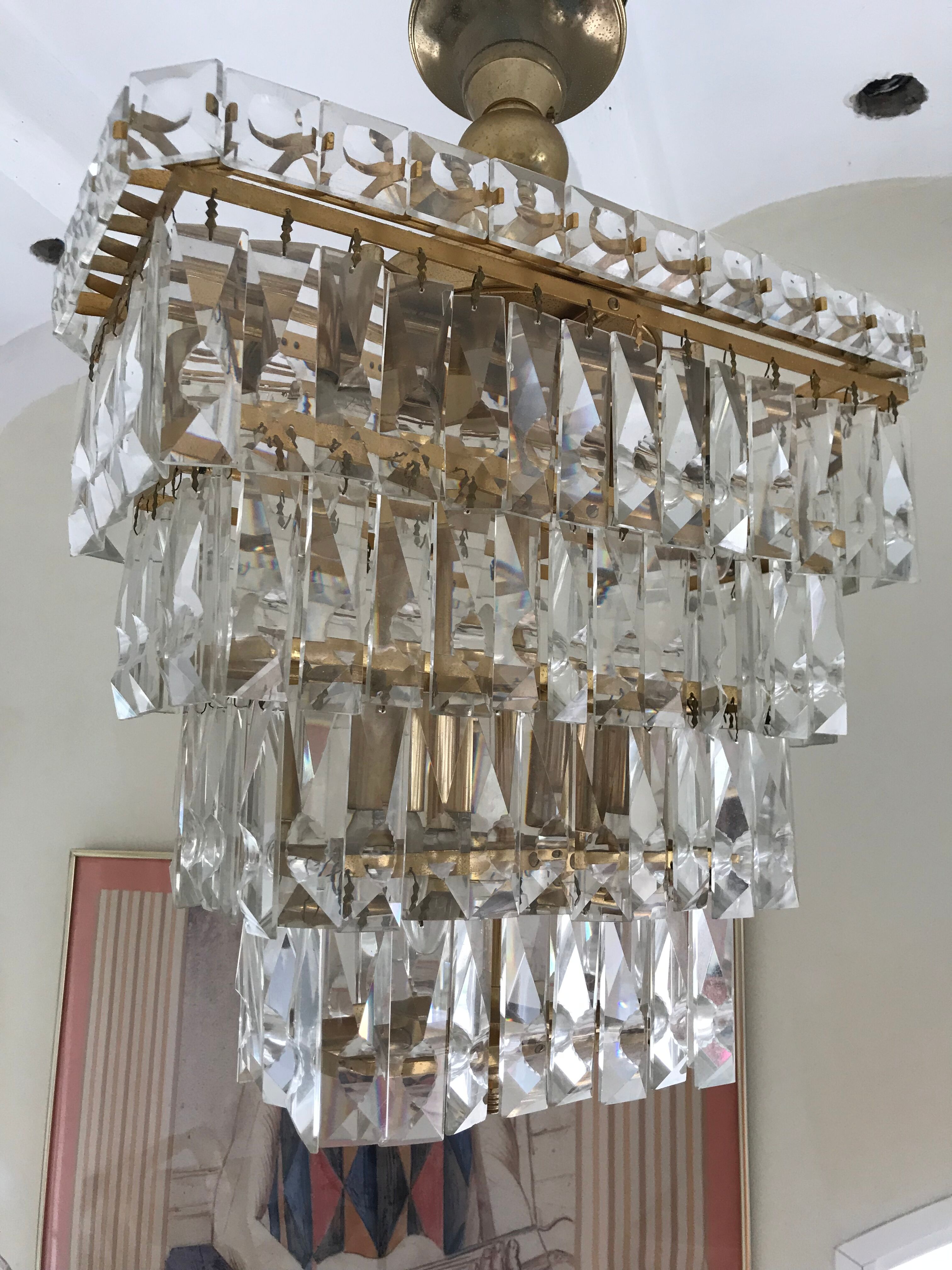 Murano crystal Chandelier 1950