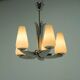 Rare Nickel-Plated Chandelier by Drukov, 1940s