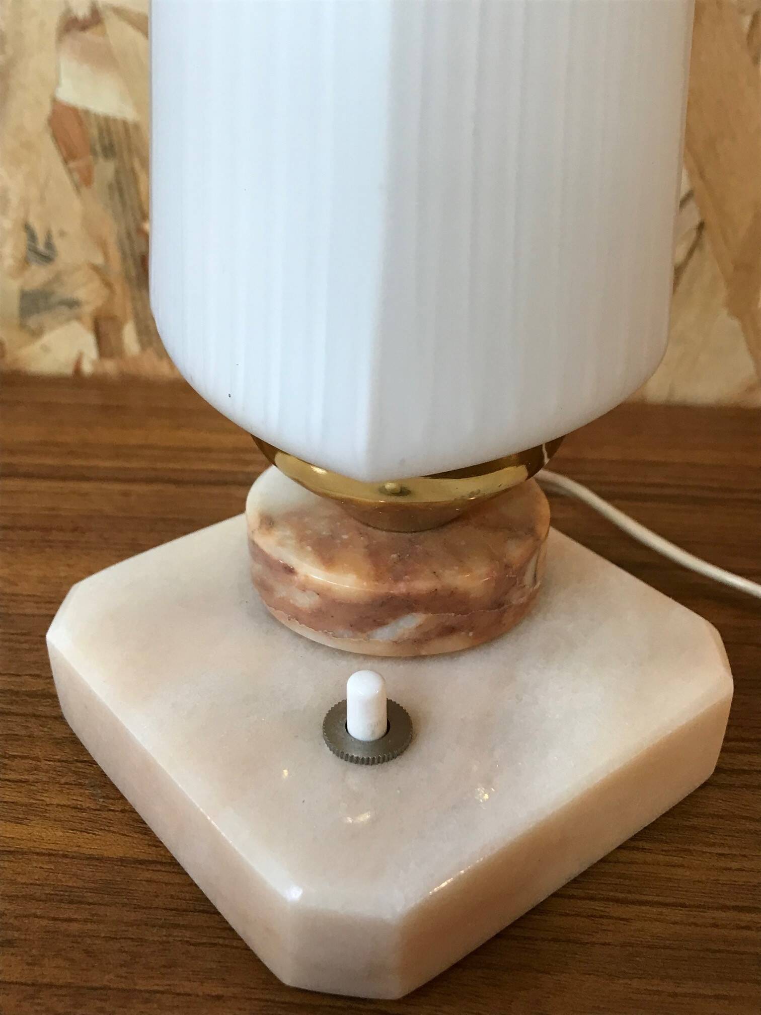 Vintage marble and opaline lamps from the 60s