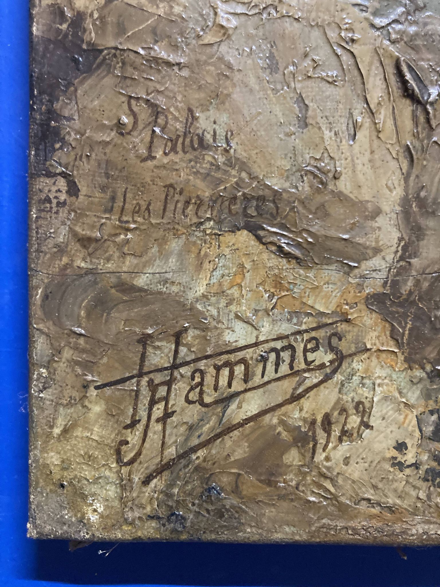 Johan Adolf HAMMES (1905-1994), Le Mauvais temps aux Pierrières, huile