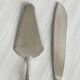 Antique patinated metal serving cutlery