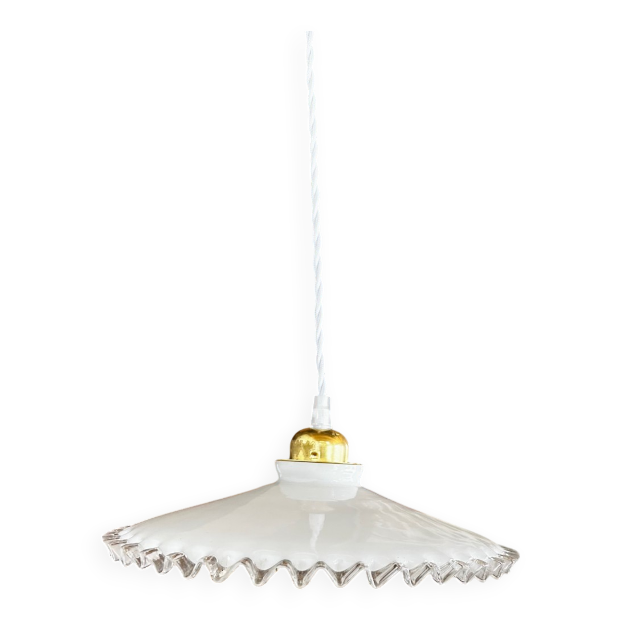 Vintage opaline suspension