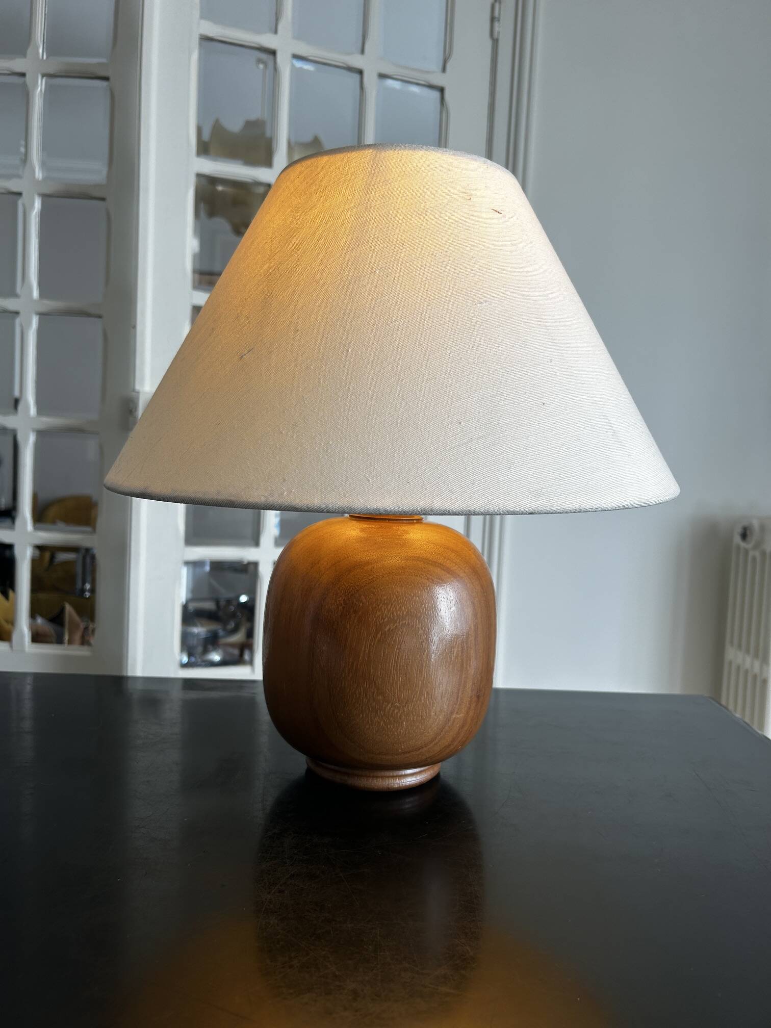 solid wood lamp from the 1960s