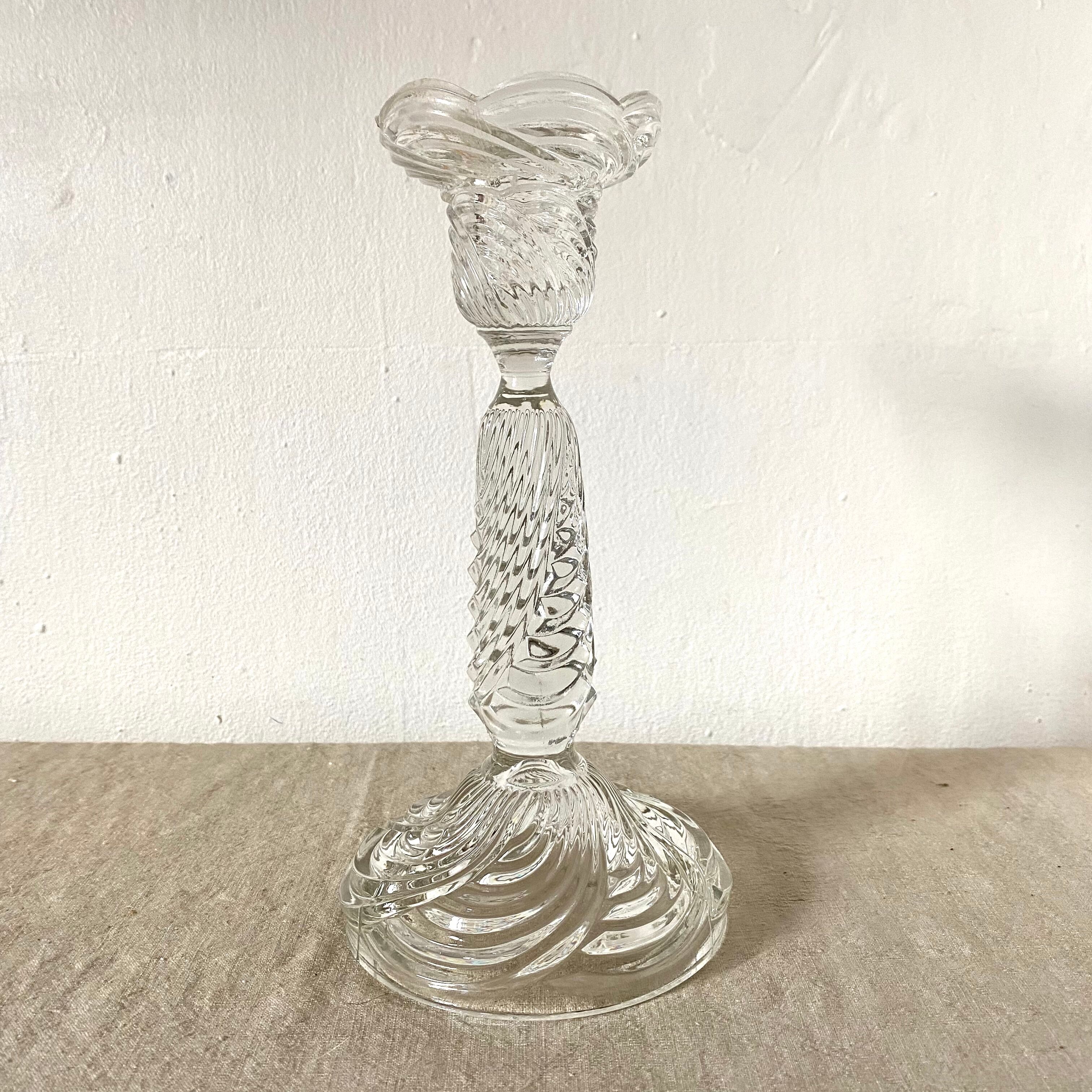 Vintage glass candle holder
