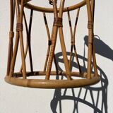 Bamboo and rattan pendant lamp 1960