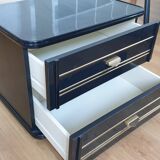 Vintage black bedside cabinet