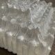 70s molded glass ceiling or wall light