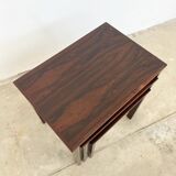Nest of tables in rosewood, Denmark, 1960s.