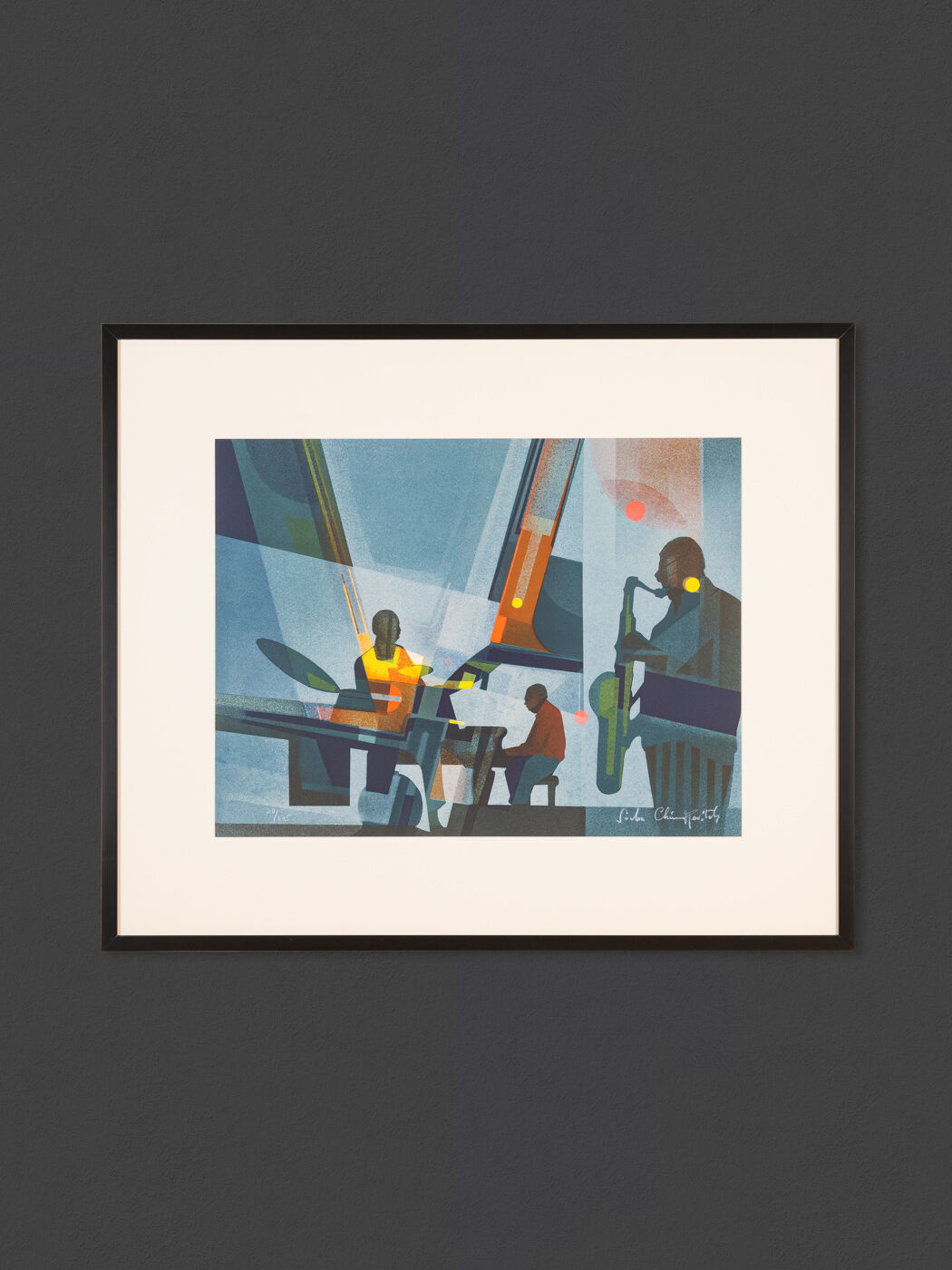 Jazz at Night, Screen Printing on Thick Paper, 97 x 81 cm