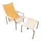 White leather armchair set "Strässle" by Hans Eichenberger, Switzerland 1970.