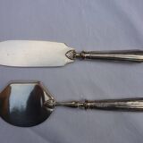 2 dessert serving cutlery art deco silver filled and silver metal