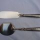 2 dessert serving cutlery art deco silver filled and silver metal