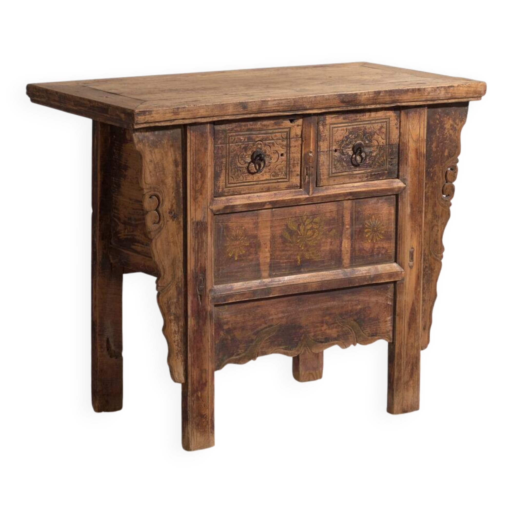 Antique carved pine wood console – China, circa 1900