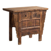 Console ancienne sculptée en bois de pin – Chine, circa 1900