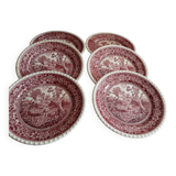 6 flat plates faience villeroy and boch model rusticana