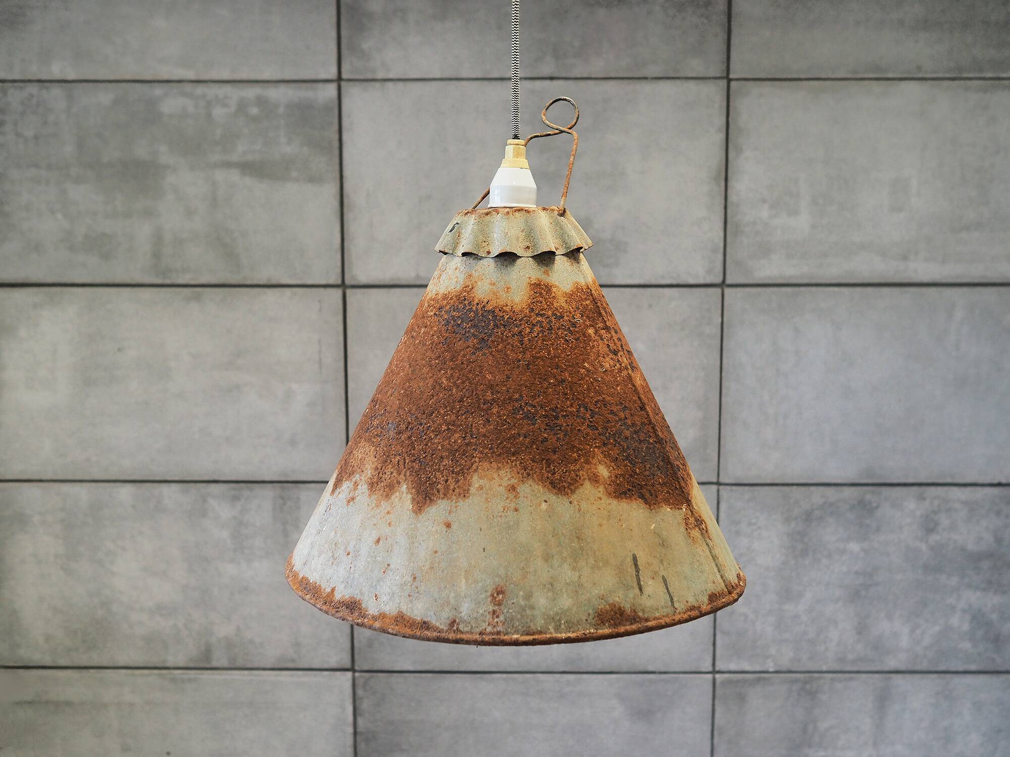 Metal lamp, industrial style, 1950s