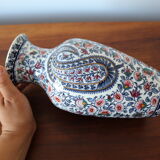 Faience vase from Gien cashmere decoration