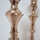Pair of neo classic solid brass candle holders 60s