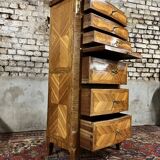 Weekly calendar in louis xv style marquetry stamped from maison gouffé in paris