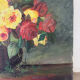 Basket of roses, oil on canvas signed