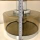 Vintage table lamp smoked glass and stainless 19x stainless steel