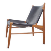 Fauteuil de Franz Xaver Lutz cuir et chêne