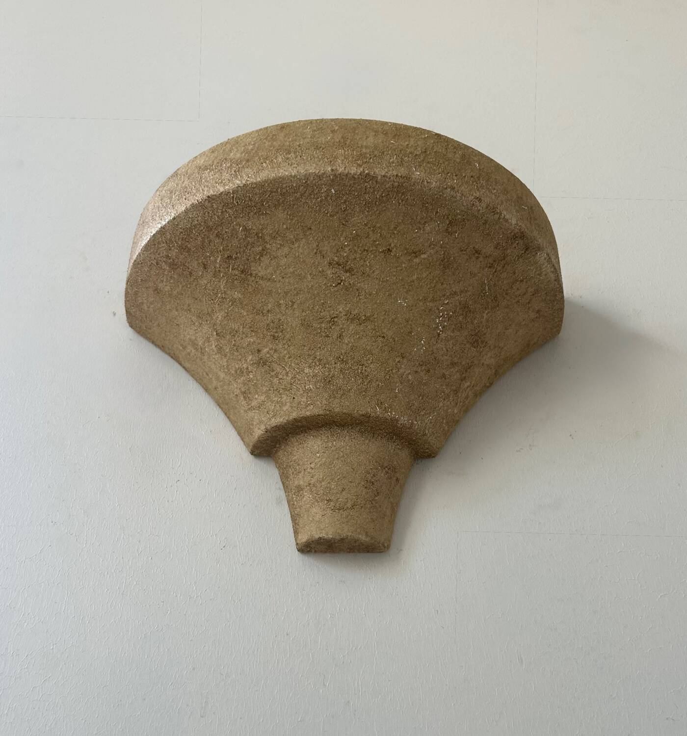 Vintage wall lamp in grainy beige plaster, France 1960