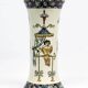 Cornet vase in fine earthenware from Gien, Renaissance decoration — late 19th century
