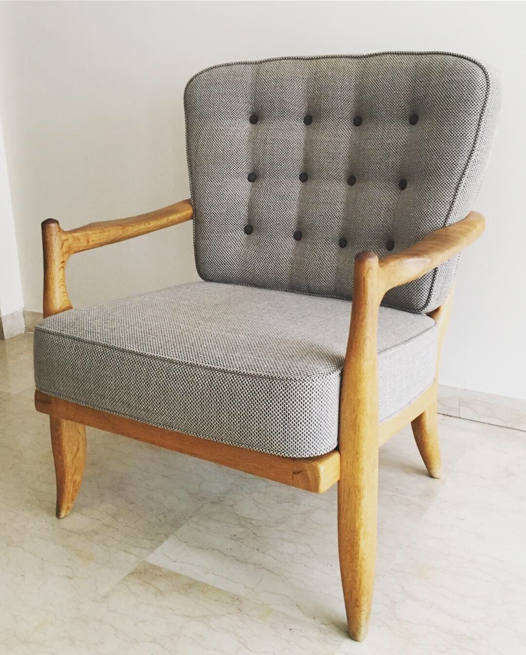 Armchair model José by Guillerme and Chambron, 1970