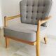 Armchair model José by Guillerme and Chambron, 1970